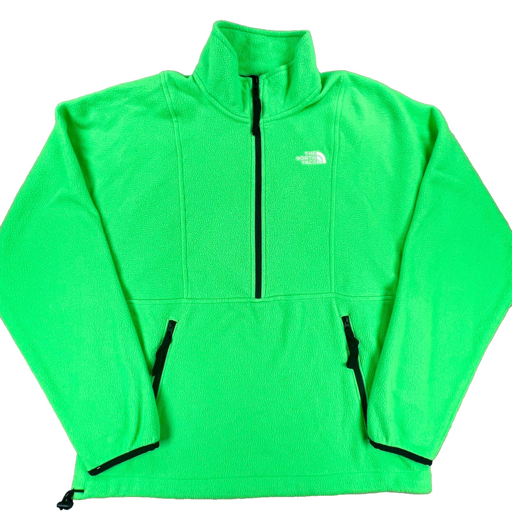 North Face TKA Attitude 1/2 Zip Pullover Fleece in Lime Green (Men's Small)